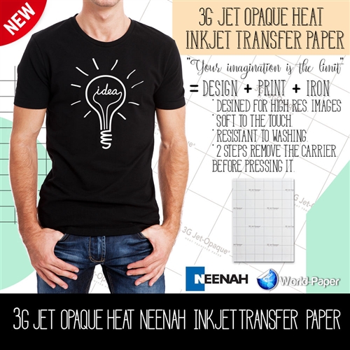 Neenah Jet-Pro Soft Stretch Heat Transfer Paper - 8.5 x 11 - 50 Shee