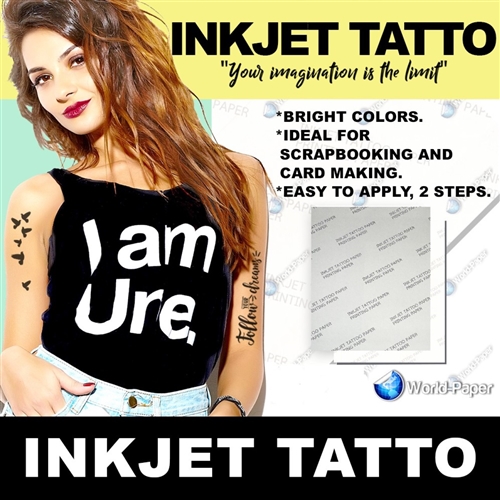A4 Tattoo Paper Diy Yourself Temporary Tattoo Paper Use For Inkjet or Laser  Printing Printers 10sheets/lot